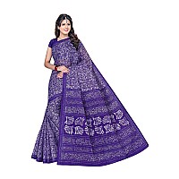 TAMAIRA FASHION Womens Pure Cotton Saree Without Blouse Piece 1654MalmalPurple