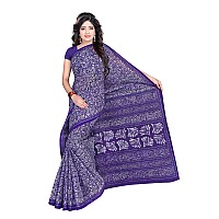 TAMAIRA FASHION Womens Pure Cotton Saree Without Blouse Piece 1654MalmalPurple