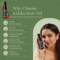 Satthwa Kalika Hair Oil - 150ml, Ayurvedic Anti-Grey Solution for Men & Women With Ridge Gourd, Kale Til Ka Tel - For Darkening Hair, Delays Greying, Adds Shine & Reduces Hair Fall