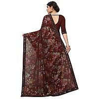 Mansvi Fashion Womens Woven Silk Blend Saree With Blouse Piece (2260-Gulab-Brown_Brown)