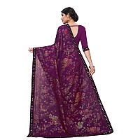 Mansvi Fashion Womens Woven Silk Blend Saree With Blouse Piece (2260-Gulab-Purple_Purple)