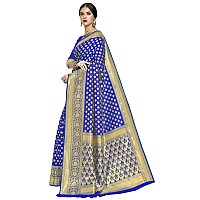 Glory Sarees Womens Kanchipuram Art Silk Saree With Blouse Piece(RoyalBlue)