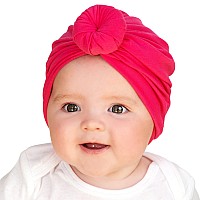 Syga Unisex 1 Piece Cotton Hat Bunturban Infant Photography Propsdarkpink Small