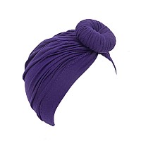 Syga Unisex Cotton Turban Hat Pack Of 1 Turbonheadwrapvioletviolets