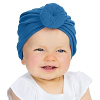 Syga Unisex Cotton Hat Turbonheadwrapbluebluesmall