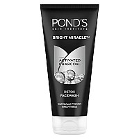 PONDs Pure Detox, Facewash, 200G, For Fresh, Glowing Skin, With Activated Charcoal, Daily Exfoliating & Brightening Cleanser, Pollution Clear Face Wash