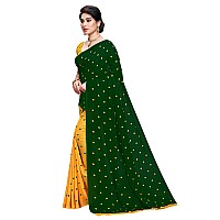 Kashvi Saree Womens Georgette Saree With Blouse Piece (Green)