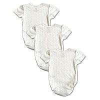 Tuddybuddy Baby Girls 100 Cotton Romperbodysuitonesiestop Pack Of 3 Half Sleeves Off White Onesies 1218 Months Baby Girl