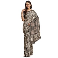 AKHILAM Womens Bhagalpuri Art Silk Saree With Blouse Piece (B08QZCTZ3B_Grey)