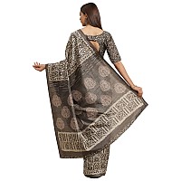 AKHILAM Womens Bhagalpuri Art Silk Saree With Blouse Piece (B08QZCTZ3B_Grey)