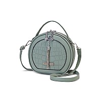 Vismiintrend Stylish Leather Round Crossbody Sling Bag For Women & Girls With Adjustable Strap, Green Casual Handbag For Travel, College| Birthday, Anniversary Gift For Wife, Rakhi Gifts For Sister