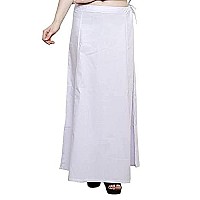 DESI DHANG Readymade Saree Petticoats(Free Size) (White)