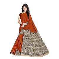 TAMAIRA FASHION Womens Plain Cotton Saree (AB11_Brown)