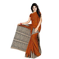 TAMAIRA FASHION Womens Plain Cotton Saree (AB11_Brown)