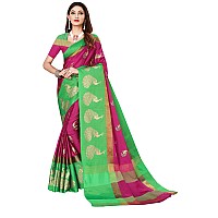 OM SAI LATEST CREATION Soft Cotton &Silk Saree For Women Half Saree Under 349 2019 Beautiful For Women saree free (Pink)