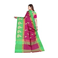 OM SAI LATEST CREATION Soft Cotton &Silk Saree For Women Half Saree Under 349 2019 Beautiful For Women saree free (Pink)