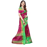 OM SAI LATEST CREATION Soft Cotton &Silk Saree For Women Half Saree Under 349 2019 Beautiful For Women saree free (Pink)