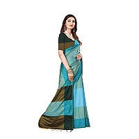 DHRUVI TRENDZ Womens Banarasi Cotton & Silk Saree With Blouse Piece (Dt-S1776&B4_Sky Blue)