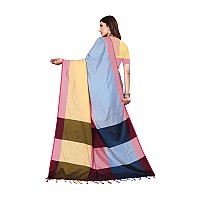 DHRUVI TRENDZ Womens Banarasi Cotton & Silk Saree With Blouse Piece (Dt-S1765&B4_Light Pink)