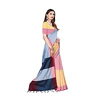 DHRUVI TRENDZ Womens Banarasi Cotton & Silk Saree With Blouse Piece (Dt-S1765&B4_Light Pink)