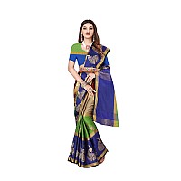 DHRUVI TRENDZ Women Cotton Saree(2021_Multicolour_Free Size)