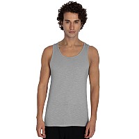 Damensch Mens Neoskin Antimicrobial Slub Vest Antiodorbamboo Rayon Fabric Round Neck Pack Of 2 Crisp Grey Breezy Beige