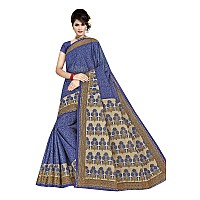 TAMAIRA FASHION Womens Plain Cotton Saree 2338Blue