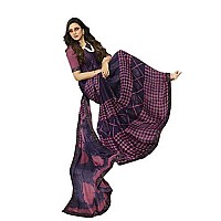 RAJESHWAR FASHION WITH RF Womens Moss Silk Printed Saree Foil Printed Lace Border Saree Piece(A39 Variation_Multicolored_Free Size 6.30 Mtr)