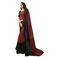 RAJESHWAR FASHION WITH RF Womens Moss Silk Printed Saree For Women Foil Print Lace Border & Blouse(Multicolored_Free Size 6.30 Mtr)