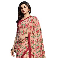 RAJESHWAR FASHION WITH RF Womens Printed Georgette SareeWith Blouse(A32 PEACH NEW_Orange, Peach)