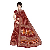 TAMAIRA FASHION Plain Weave Womens Pure Cotton Saree Without Blouse Piece (2310_Maroon)