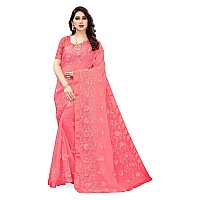 SERONA FABRICS Womens Chiffon Saree With Blouse Piece (SERONA1064__Pink)