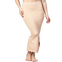 Tkeshto Womens Cotton Lycra Microfiber Saree Shapewear Petticoat for Women, Cotton Blended Shape Wear for Saree Beige