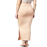 Tkeshto Womens Cotton Lycra Microfiber Saree Shapewear Petticoat for Women, Cotton Blended Shape Wear for Saree Beige