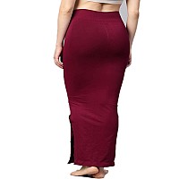 Tkeshto Womens Cotton Lycra Microfiber Saree Shapewear Petticoat for Women, Cotton Blended Shape Wear for Saree Maroon