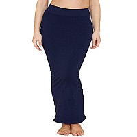 Tkeshto Womens Cotton Lycra Microfiber Saree Shapewear Petticoat for Women, Cotton Blended Shape Wear for Saree Navy