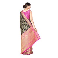 Enthone Womens Banarasi Silk Saree With Unstitched Blouse PieceMehndi