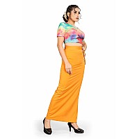 Confort Look Womens Mustard Microfiber Saree Shapewear (Confort Saree Shapewear Mustard L)