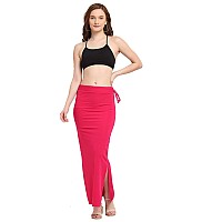 Confort Look Womens Drak Pink Microfiber Saree Shapewear (Confort Saree Shapewear Dark Pink XL)