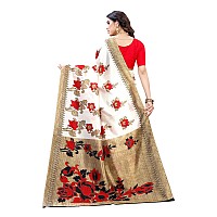 Yashika Womens Jacquard Art Silk Saree GreenDYNA RED