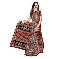 TAMAIRA FASHION Womens Pure Cotton Saree Without Blouse Piece (802_Red)