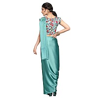 Anant Designer Studio Womens Woven Satin Saree With Blouse Piece SatinDesigner BlouseLight Green