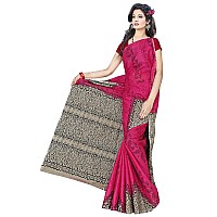 TAMAIRA FASHION Womens Plain Weave Pure Cotton Saree Without Blouse Piece (AB11_Dark Pink)