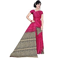 TAMAIRA FASHION Womens Plain Weave Pure Cotton Saree Without Blouse Piece (AB11_Dark Pink)