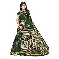 TAMAIRA FASHION Womens Plain Weave Pure Cotton Saree Without Blouse Piece (AB12_Green)