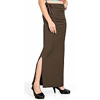 Confort Look Womens Microfiber Saree Shapewear for Women (Soft Saree Shapewear) (M, Brown)