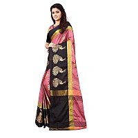 Greciilooks Womens Cotton Womens Banarasi Cotton Silk Saree For Women Light Pink