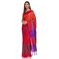 GRECIILOOKS Womens Art Silk Saree with Blouse (Orange)