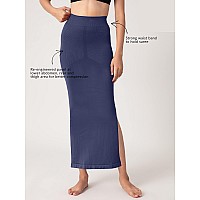 NYKD Seamless Spandex Saree Shapewear for Women Petticoat/Peticote Saree Shapewear, NYSH01, Blue(Peacoat Navy), XL, 1N