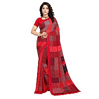 Vaamsi Georgette Printed Saree with Blouse PC1151Red